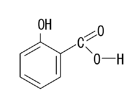 サリチル酸の構造式