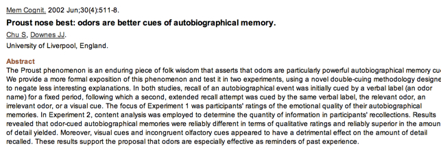 Proust_nose_best__odors_are_better_cues_of_autobi...__Mem_Cognit._2002__-_PubMed_-_NCBI