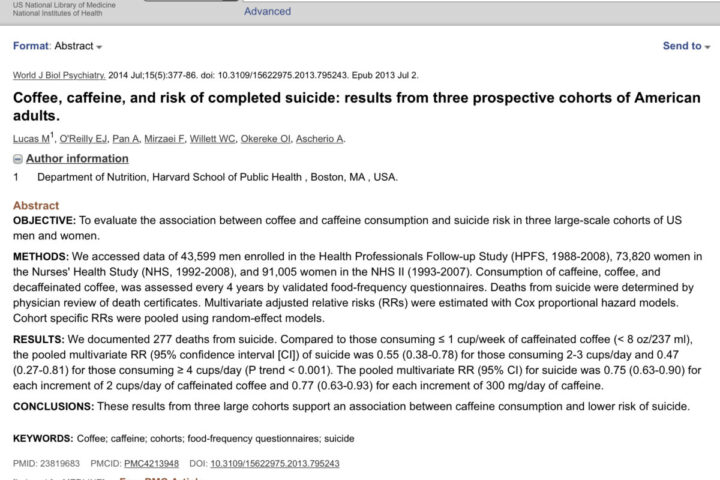 1日にコーヒー4杯で自殺リスクが半減⁉コーヒーと自殺には関係があるのか検証します