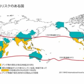 デング熱のリスクのある国