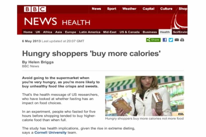 ダイエットの敵は空腹時の食料品購入、高カロリー食を自然と選んでしまう悲しい習性
