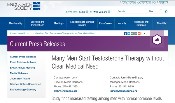 テストステロン補充療法は投与量に注意が必要