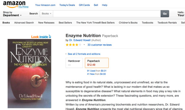 Enzyme_Nutrition__Dr__Edward_Howell__9780895292216__Amazon_com__Books