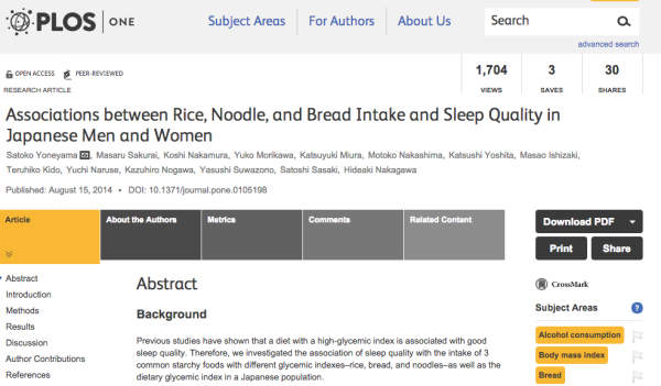 PLOS_ONE__Associations_between_Rice__Noodle__and_Bread_Intake_and_Sleep_Quality_in_Japanese_Men_and_Women