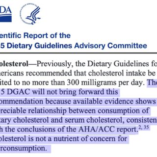 2015 DGAC REPORT　コレステロールの過剰摂取は問題なし