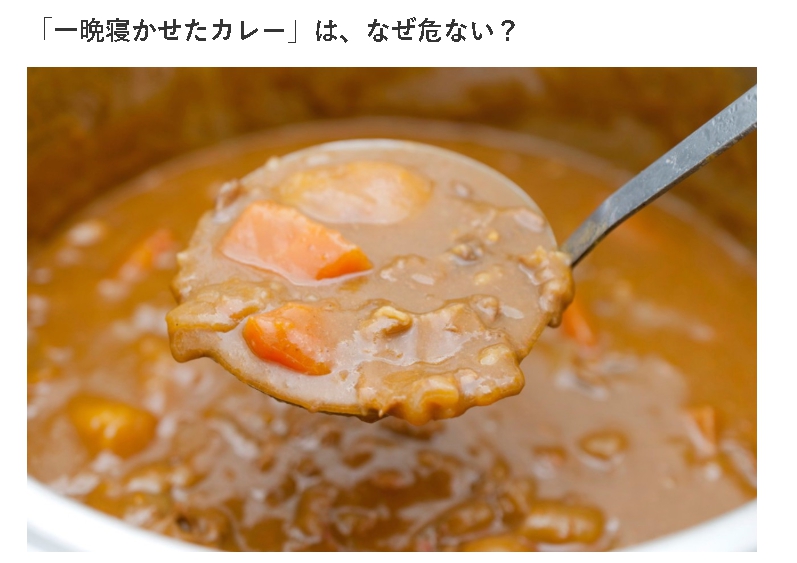 一晩寝かせたカレーには要注意