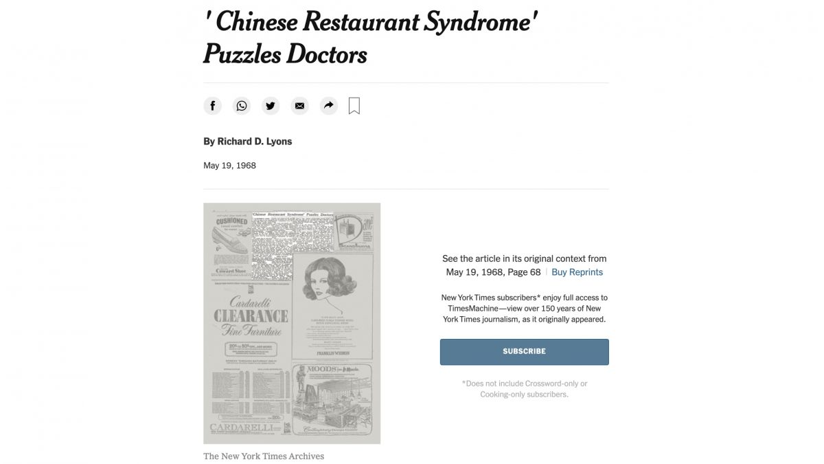 中華料理店症候群を知っているかい？トンデモ医学情報とメディアの影響力。
