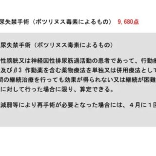 頻尿に対するボトックス注射療法