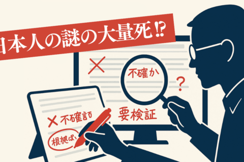 “日本人の謎の大量死”を叫ぶ記事に、赤ペン先生が入ります!!